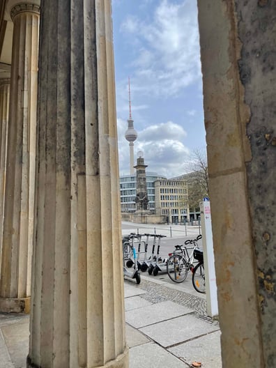 Berlin columns and tv tower