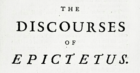 First page of Discourses by Epictetus