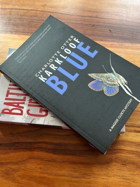 Picture of two novels by Charlotte Otter - Karkloof Blue and Balthasar's Gift